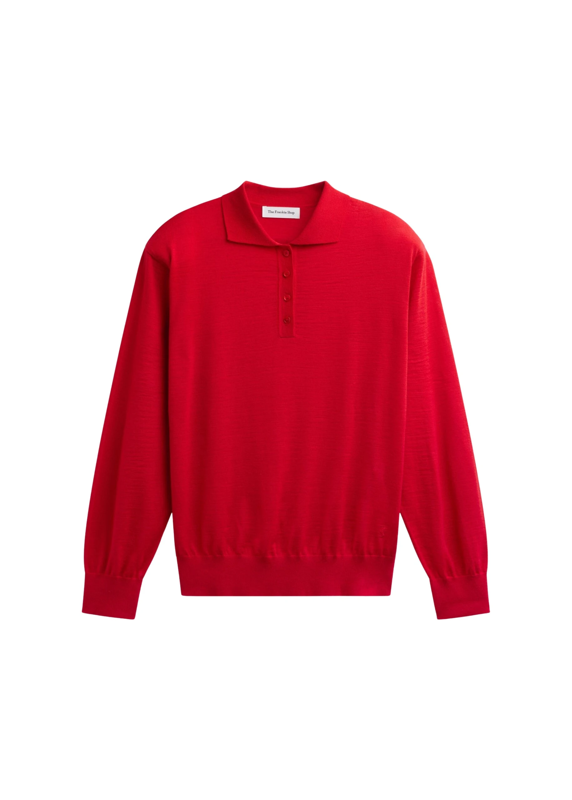 The-Frankie-Shop-Avallon-Padded-Knit-Polo-Red-coveti-scaled64725_nobg The Frankie Shop Avallon Padded Knit Polo - Red - Oversized Minimalist Tops in Red - Shop at Coveti