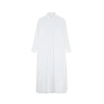 The Frankie Shop Avery Shirt Dress - White - Oversized Minimalist Dresses in White - Shop at Coveti