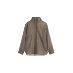 The Frankie Shop Avila Sheer Fluid Shirt - Brown/White Stripe - Oversized Minimalist Tops in Multicolour - Shop at Coveti