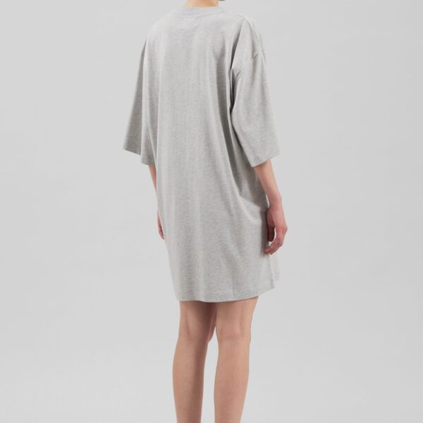 The Frankie Shop Ayaz Oversized T-Shirt Dress - Grey Melange - Oversized Minimalist Dresses in Grey - Shop at Coveti