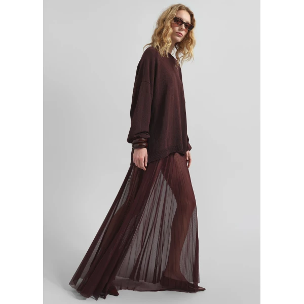 The Frankie Shop Basel Crew Neck Sweater – Burgundy, view 4