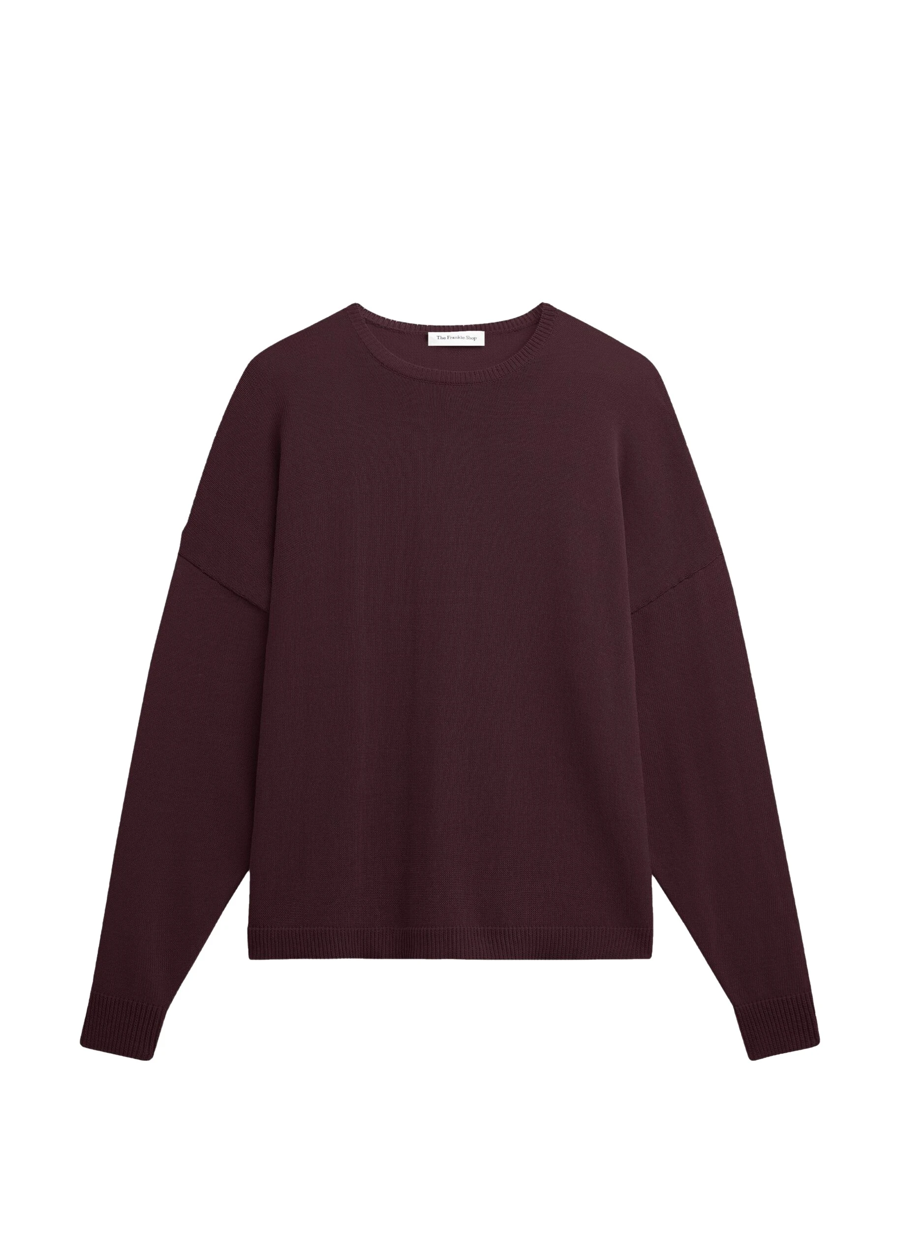 The-Frankie-Shop-Basel-Crew-Neck-Sweater-Burgundy-coveti-scaled35108_nobg The Frankie Shop Basel Crew Neck Sweater - Burgundy - Oversized Minimalist Knitwear in Red - Shop at Coveti