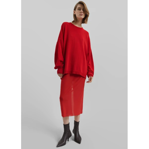 The Frankie Shop Basel Crew Neck Sweater – Red, view 3