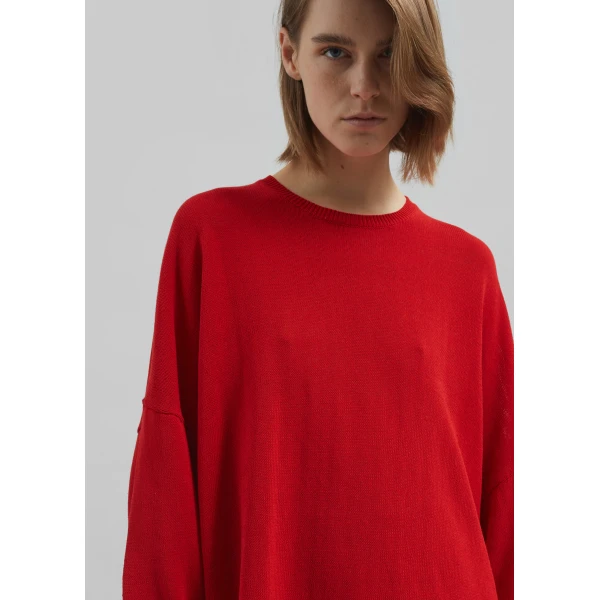 The Frankie Shop Basel Crew Neck Sweater – Red, view 5