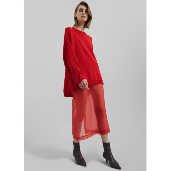 The Frankie Shop Basel Crew Neck Sweater – Red, view 6