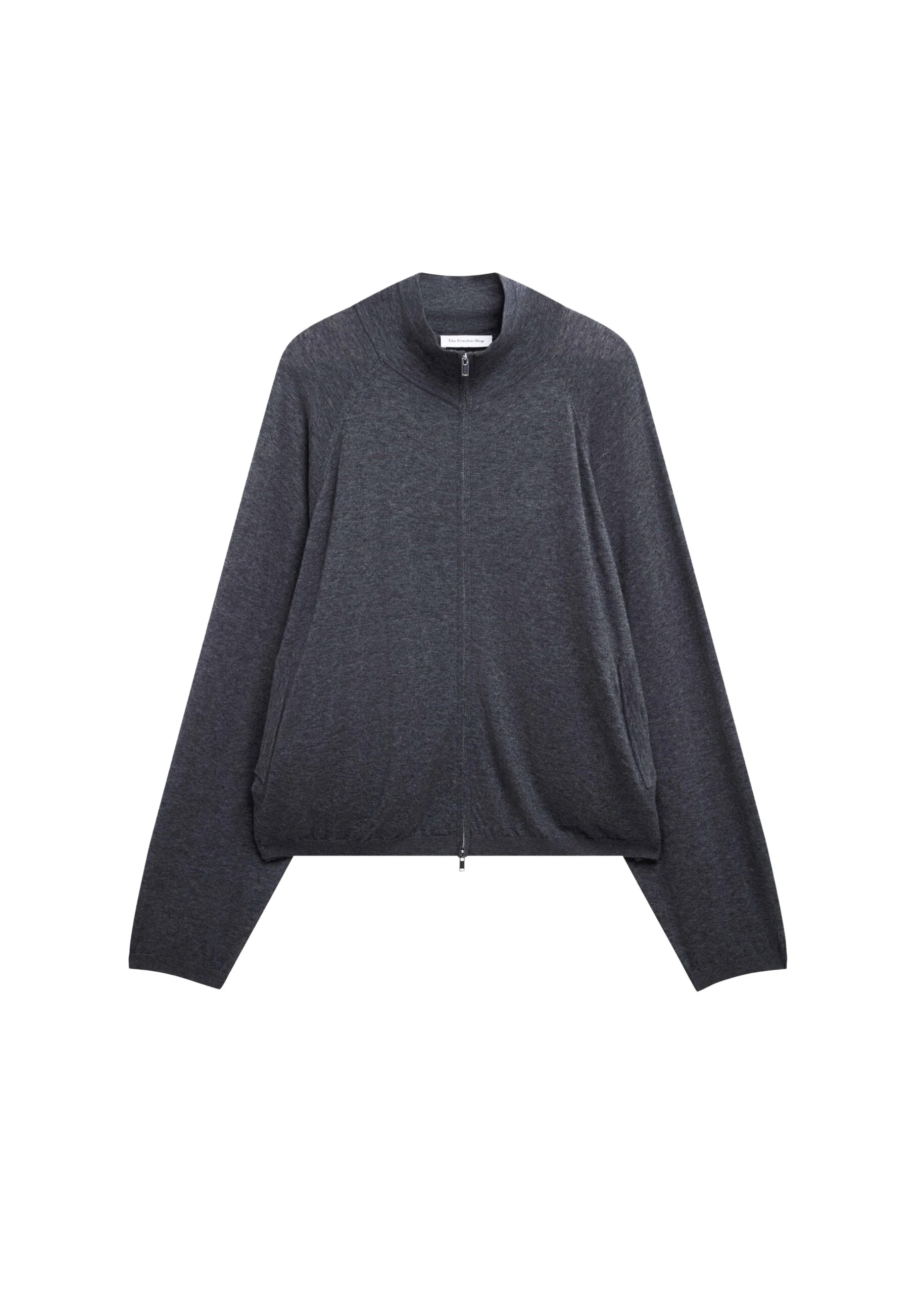 The-Frankie-Shop-Baxe-Knit-Track-Jacket-Dark-Grey-Melange-coveti-scaled60886_nobg The Frankie Shop Baxe Knit Track Jacket - Dark Grey Melange - Oversized Minimalist Jackets in Grey - Shop at Coveti
