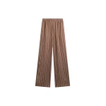 The Frankie Shop Baxter Fluid Track Pants - Brown Multi Stripe - Oversized Minimalist Pants in Multicolour - Shop at Coveti