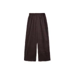 The Frankie Shop Baxter Fringed Track Pants - Dark Brown - Oversized Minimalist Pants in Beige - Shop at Coveti