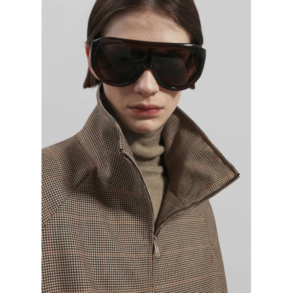The Frankie Shop Baxter Houndstooth Track Jacket – Beige, view 5