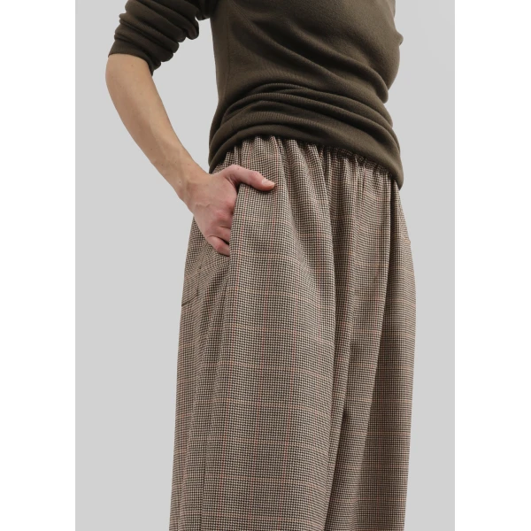 The Frankie Shop Baxter Houndstooth Track Pants – Beige, view 4