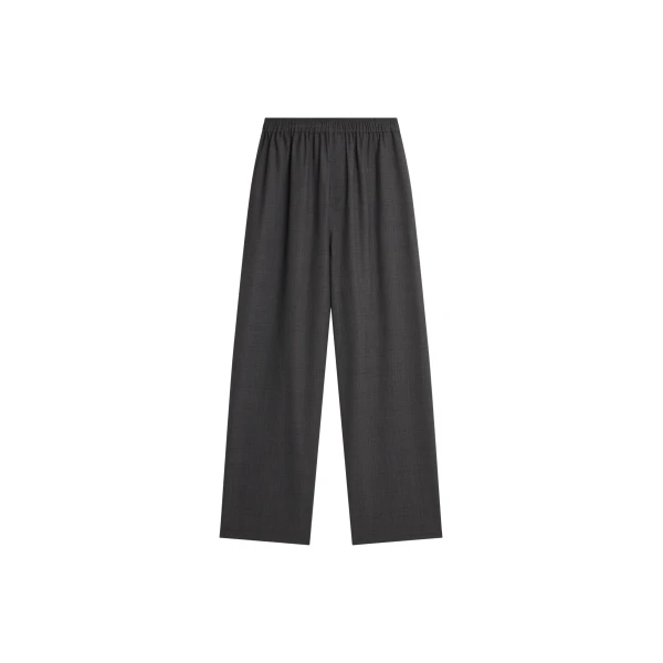 The Frankie Shop Baxter Plaid Track Pants - Dark Grey - Oversized Minimalist Pants in Grey - Shop at Coveti