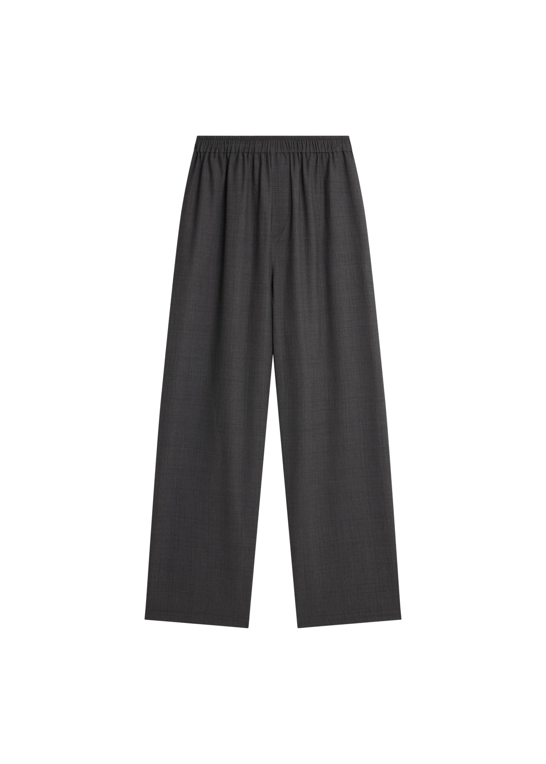 The Frankie Shop Baxter Plaid Track Pants - Dark Grey - Oversized Minimalist Pants in Grey - Shop at Coveti