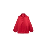 The Frankie Shop Baxter Satin Track Jacket - Red - Oversized Minimalist Jackets in Red - Shop at Coveti