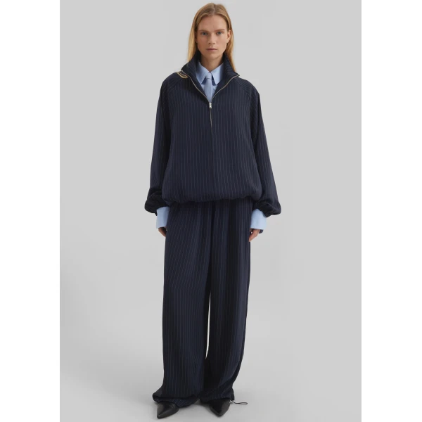 The Frankie Shop Baxter Track Jacket – Navy/White Pinstripe, view 5