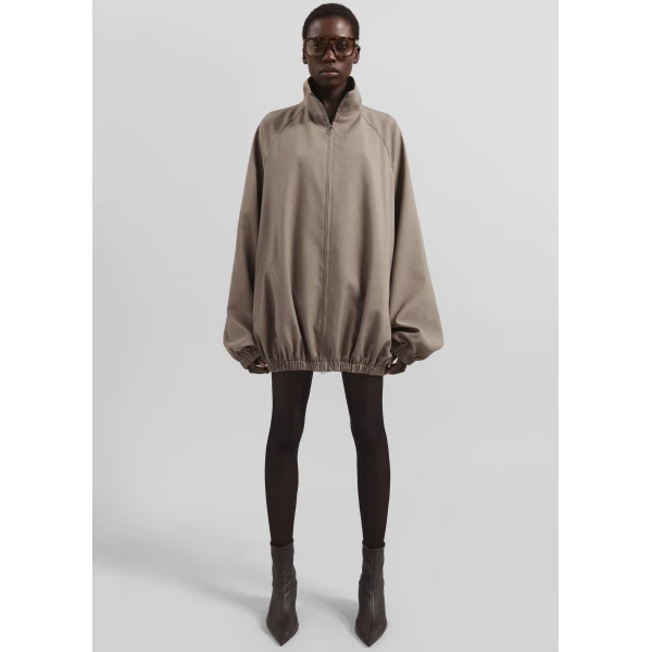 The Frankie Shop Baxter Track Jacket – Taupe, view 3