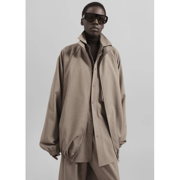 The Frankie Shop Baxter Track Jacket – Taupe, view 6