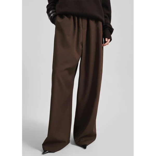 The Frankie Shop Baxter Track Pants – Dark Brown, view 3
