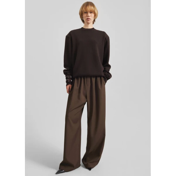 The Frankie Shop Baxter Track Pants – Dark Brown, view 5