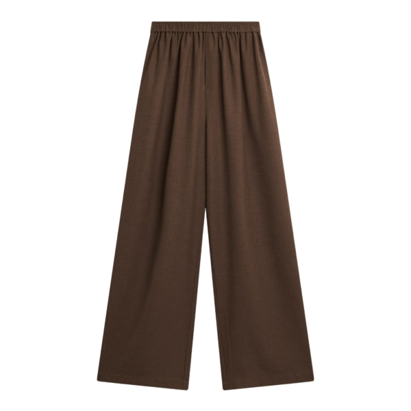 The Frankie Shop Baxter Track Pants - Dark Brown - Oversized Minimalist Pants in Beige - Shop at Coveti