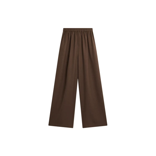 The Frankie Shop Baxter Track Pants - Dark Brown - Oversized Minimalist Pants in Beige - Shop at Coveti
