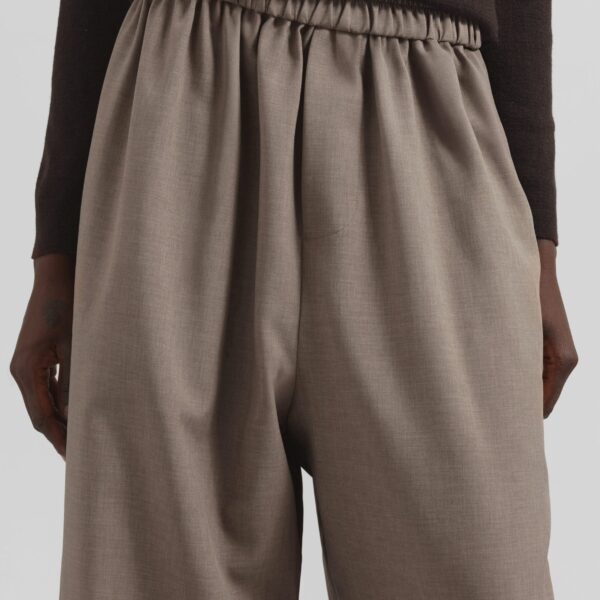 The Frankie Shop Baxter Track Pants - Taupe - Oversized Minimalist Pants in Beige - Shop at Coveti