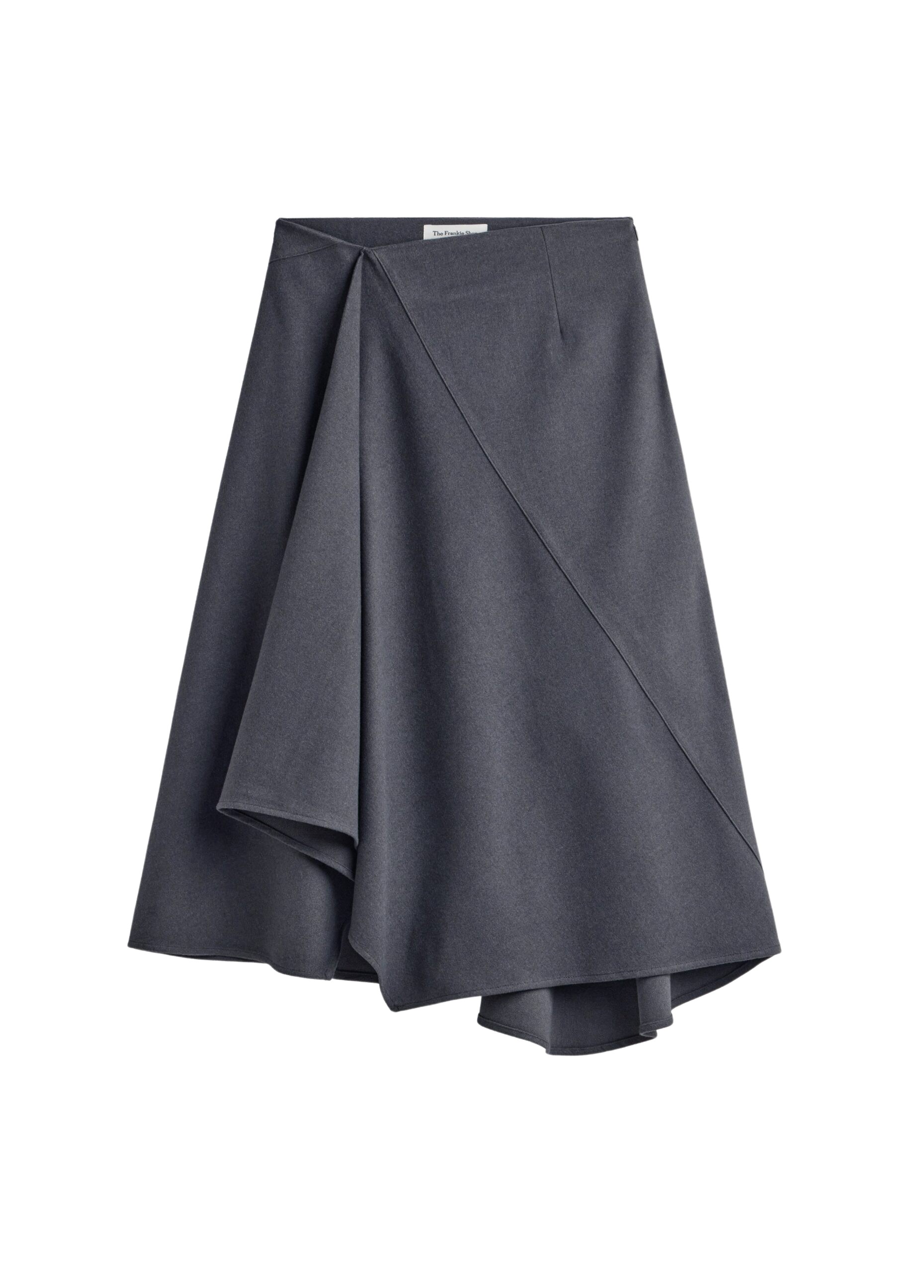 The Frankie Shop Bayel Flared Midi Skirt – Dark Grey