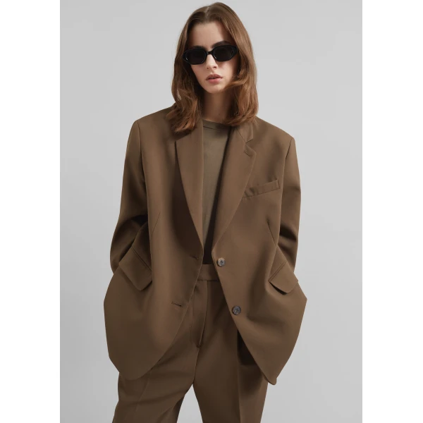 The Frankie Shop Bea Blazer – Chocolate, view 3