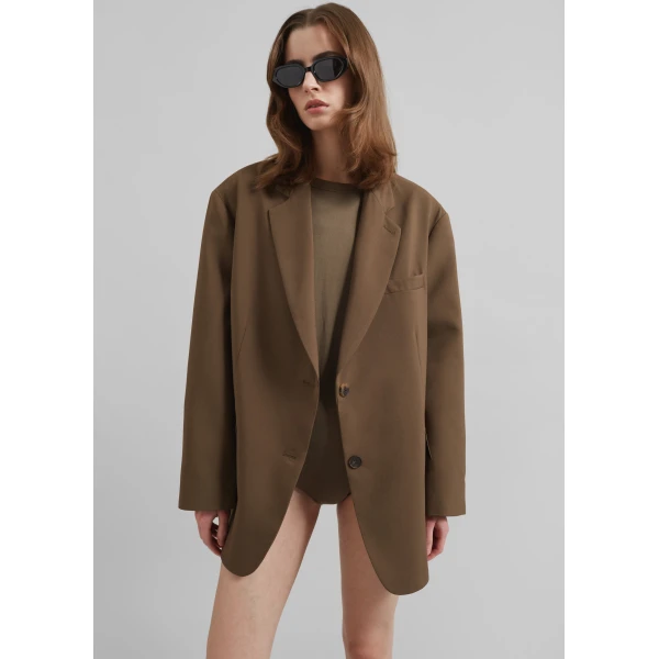 The Frankie Shop Bea Blazer – Chocolate, view 4