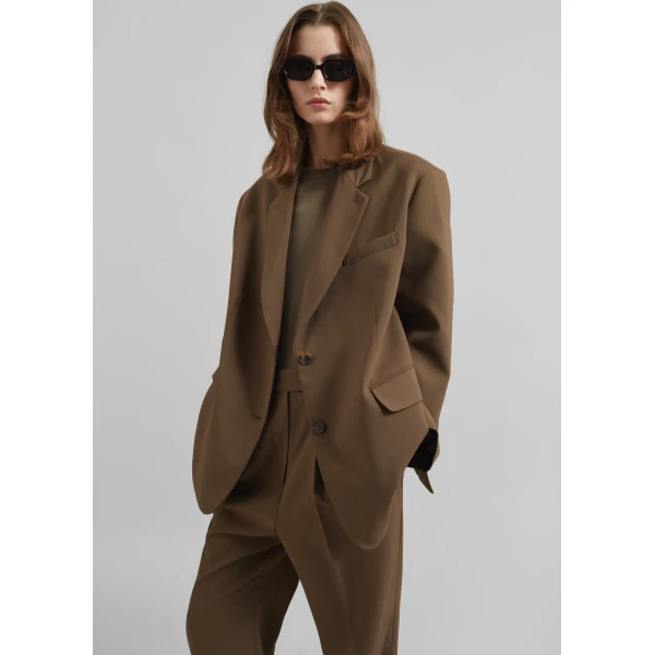 The Frankie Shop Bea Blazer – Chocolate, view 6