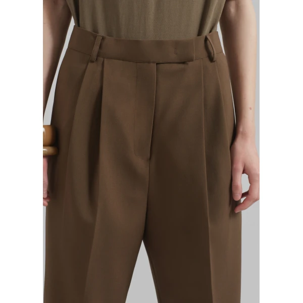 The Frankie Shop Bea Suit Pants – Chocolate, view 4