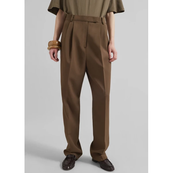 The Frankie Shop Bea Suit Pants – Chocolate, view 6