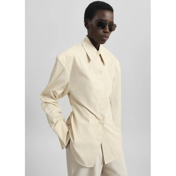 The Frankie Shop Bec Padded Shirt – Beige, view 6
