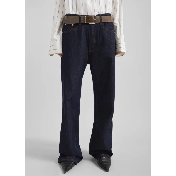 The Frankie Shop Belden Straight Leg Jeans – Dark Wash, view 6