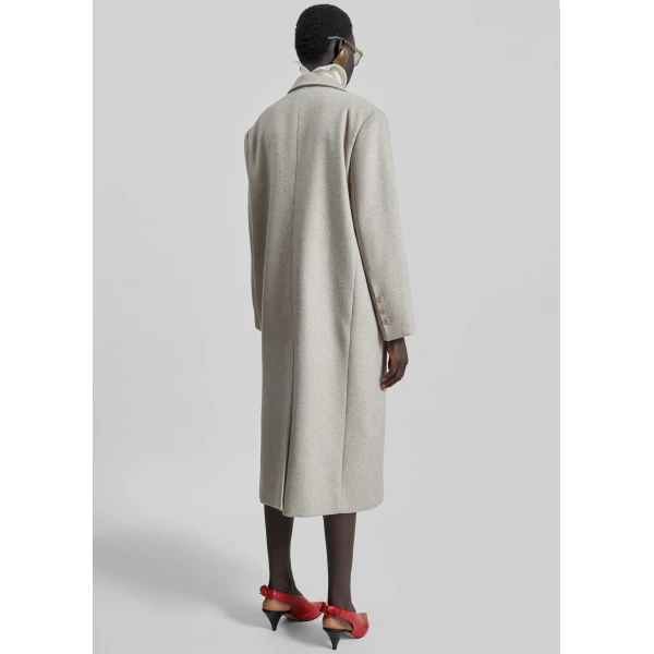 The Frankie Shop Bellace Wool Coat – Taupe, view 6