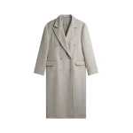 The Frankie Shop Bellace Wool Coat - Taupe - Oversized Minimalist Coats in Beige - Shop at Coveti