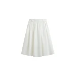 The Frankie Shop Bellona Flared Midi Skirt - White - Oversized Minimalist Skirts in White - Shop at Coveti