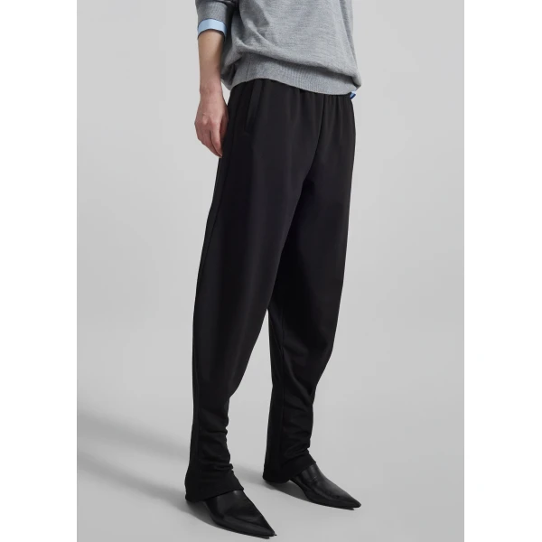 The Frankie Shop Bercy Curved Jersey Joggers – Black, view 3