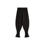 The Frankie Shop Bercy Curved Jersey Joggers - Black - Oversized Minimalist Pants in Black - Shop at Coveti