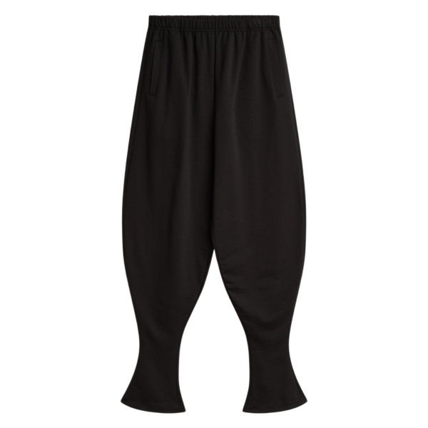 The Frankie Shop Bercy Curved Jersey Joggers - Black - Oversized Minimalist Pants in Black - Shop at Coveti