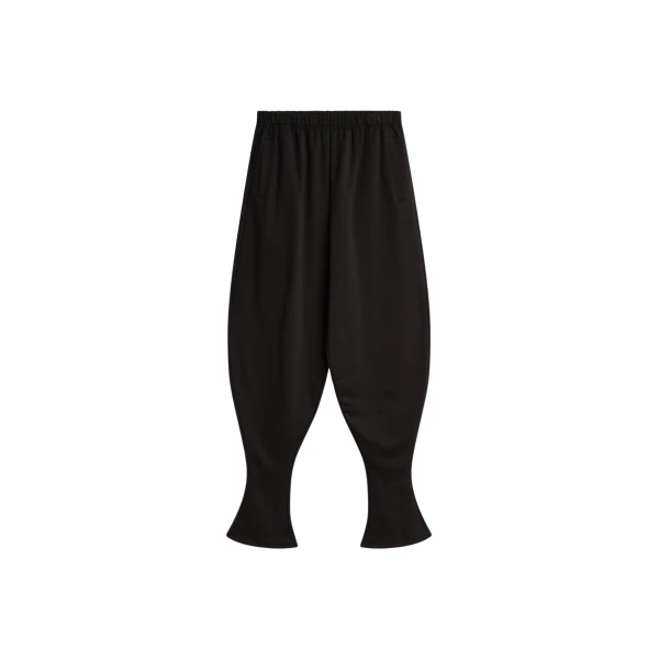 The Frankie Shop Bercy Curved Jersey Joggers - Black - Oversized Minimalist Pants in Black - Shop at Coveti