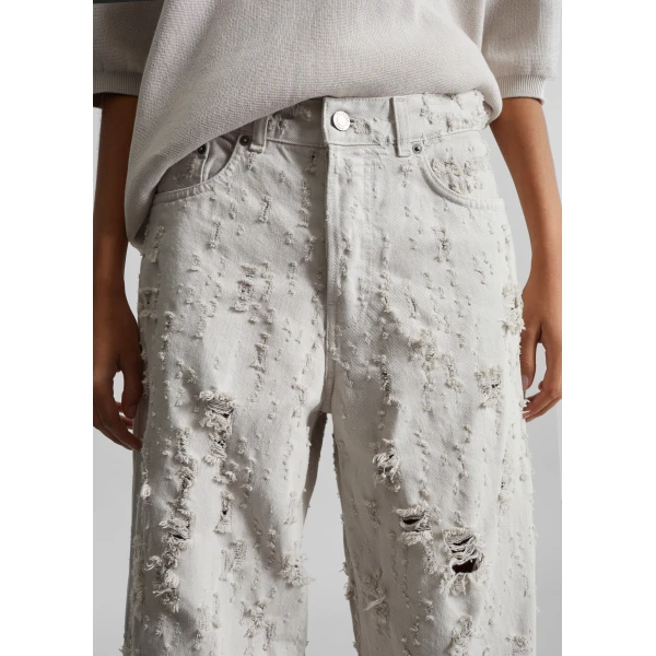 The Frankie Shop Bethany Bull Destroy Jeans – Wind Grey, view 4