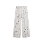 The Frankie Shop Bethany Bull Destroy Jeans - Wind Grey - Oversized Minimalist Pants in Grey - Shop at Coveti