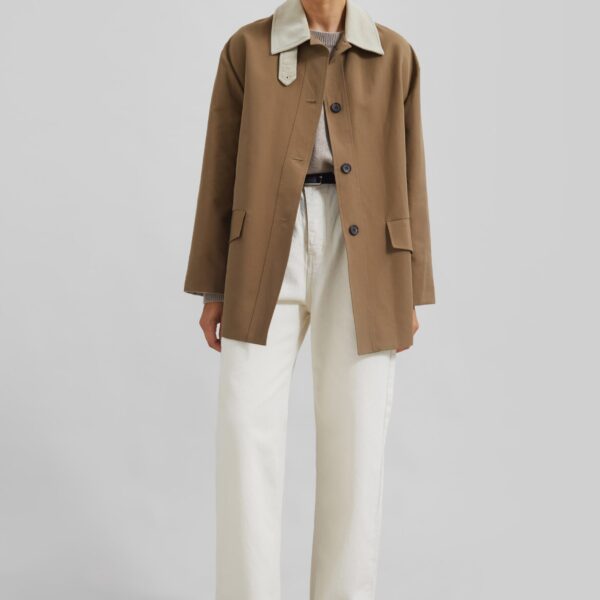 The Frankie Shop Bexley Jeans - Cream - Oversized Minimalist Pants in White - Shop at Coveti