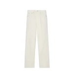The Frankie Shop Bexley Jeans - Cream - Oversized Minimalist Pants in White - Shop at Coveti