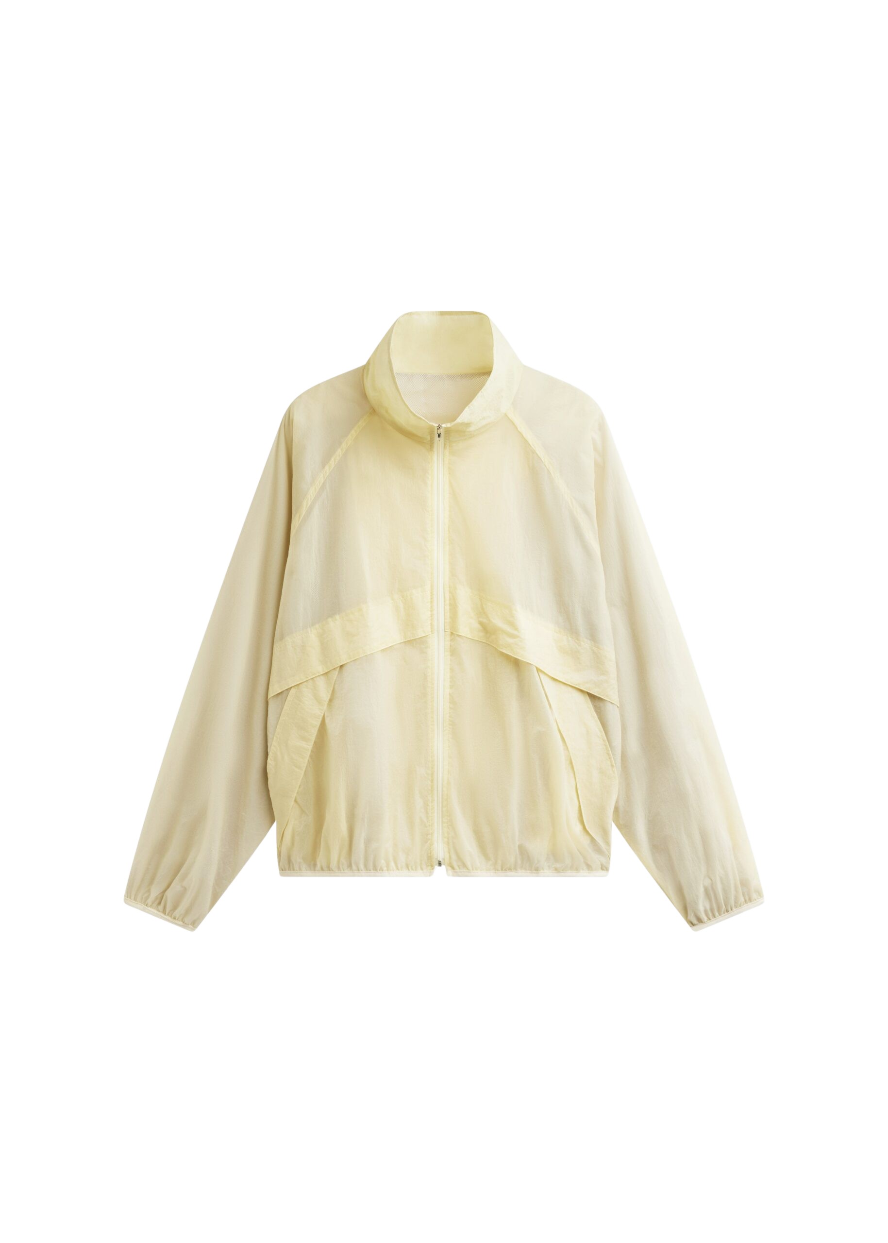 The Frankie Shop Bicos Sheer Track Jacket – Pale Yellow