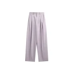 The Frankie Shop Bielsa Pleated Trousers - Lavender - Oversized Minimalist Pants in Purple - Shop at Coveti