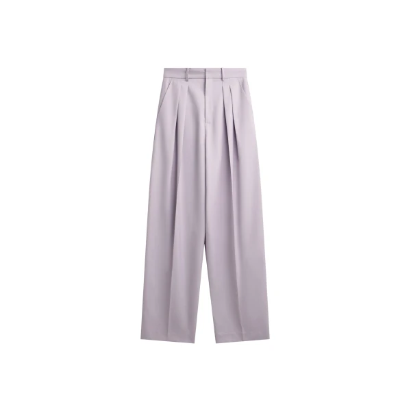 The Frankie Shop Bielsa Pleated Trousers - Lavender - Oversized Minimalist Pants in Purple - Shop at Coveti