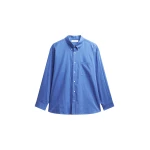 The Frankie Shop Bijnor Oxford Shirt - Blue - Oversized Minimalist Tops in Blue - Shop at Coveti