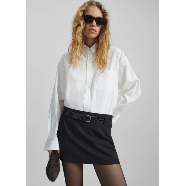 The Frankie Shop Bijnor Oxford Shirt – White, view 3