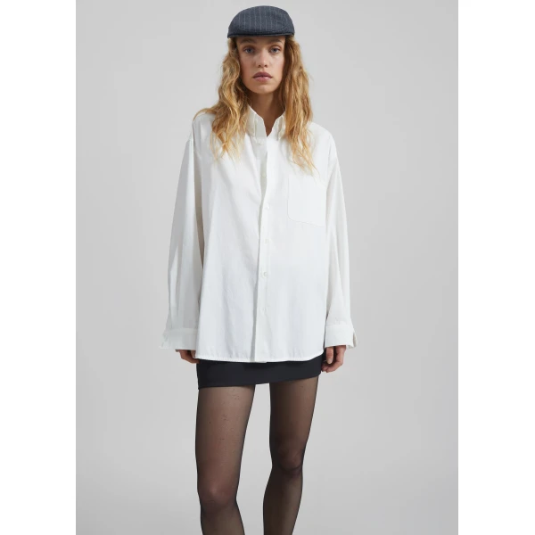 The Frankie Shop Bijnor Oxford Shirt – White, view 5